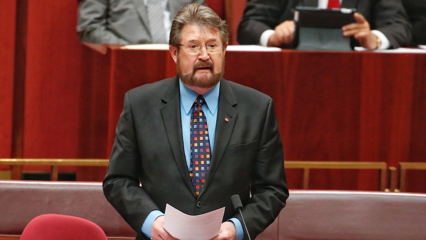 Senator Derryn Hinch speaks in the Senate.