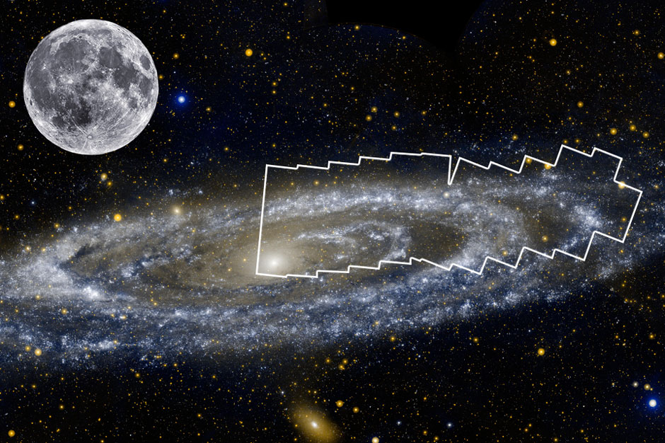 andromeda galaxy top view