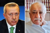 A composite image of Turkish President President Recep Tayyip Erdogan and US based Turkish Muslim cleric Fethullah Gulen.