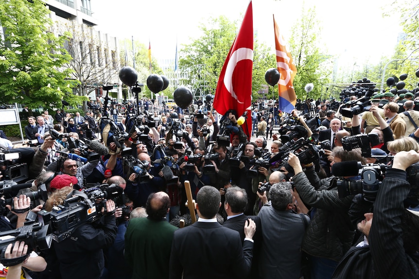 Turks outside trial for accused neo-Nazi Beate Zschaepe