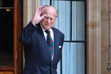 Britain's Prince Philip The Duke of Edinburgh arrives for a ceremony for the transfer of the Colonel-in-Chief of the Rifles.