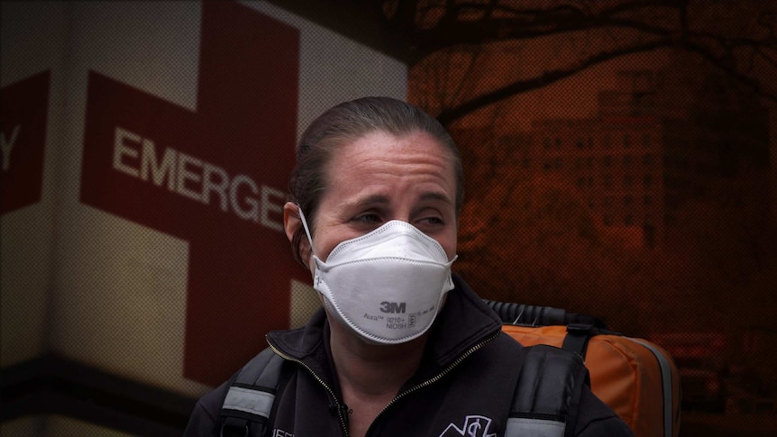 A composite image of a New York paramedic.