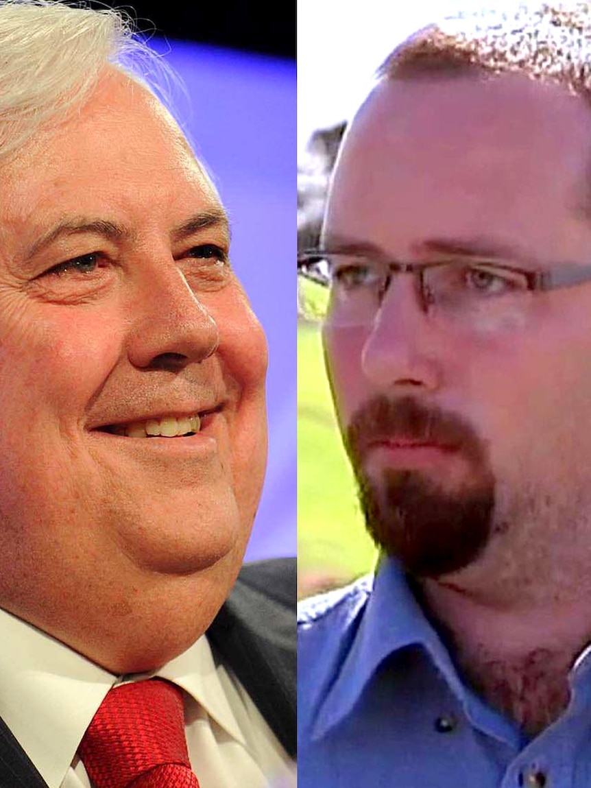 LtoR Clive Palmer and Ricky Muir.