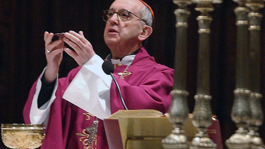 An undated photo of Cardinal Jorge Mario Bergoglio, who has been elected Pope to replace Benedict XVI.
