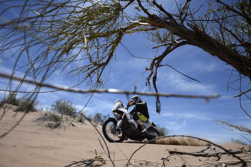 Toby Price on stage two of the Dakar Rally