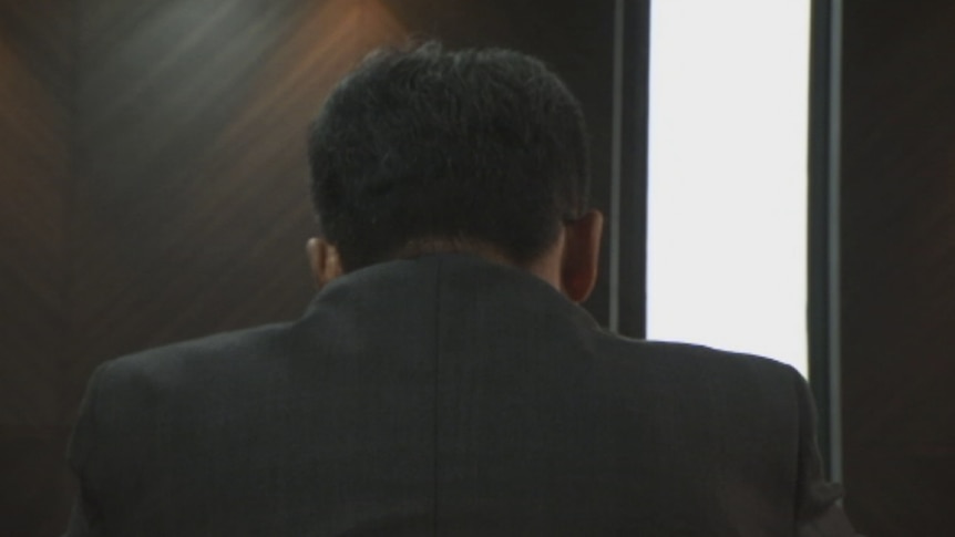 The back of the North Korean defector's head