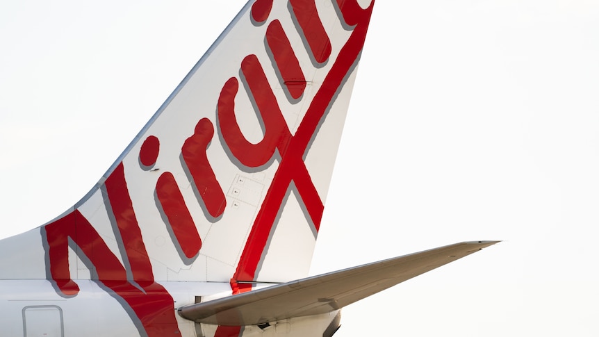 Stock image of a Virgin plane