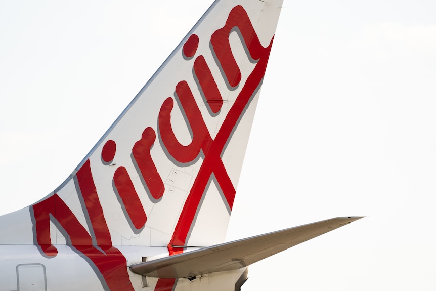 Stock image of a Virgin plane