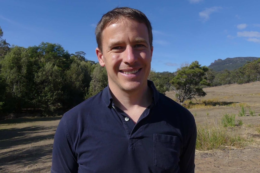 A headshot of senior lecturer Scott Carver from the University of Tasmania, on Maria Island.