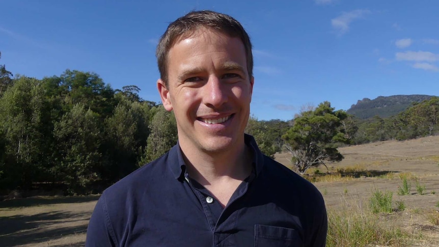 A headshot of senior lecturer Scott Carver from the University of Tasmania, on Maria Island.