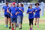 A group of On My Feet runners in a Perth park.