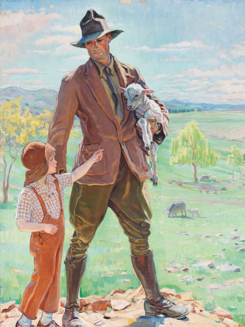 The shepherd of Knockalong 1933 by Hilda Rix Nicholas.