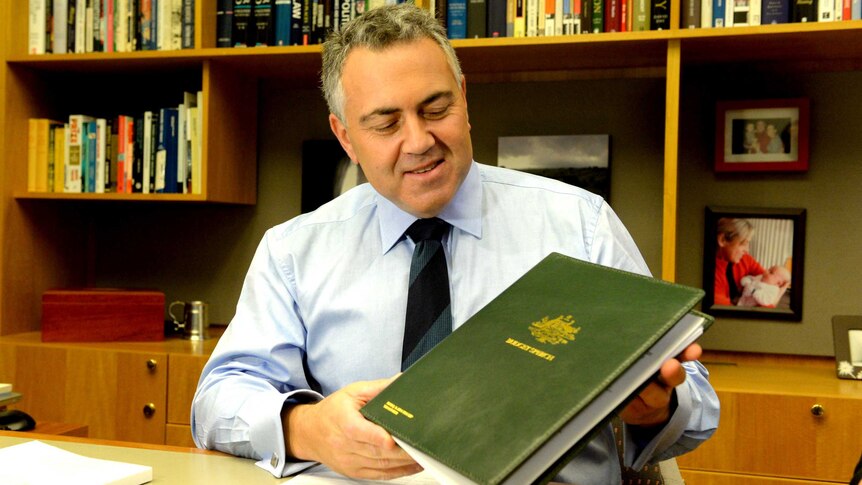Treasurer Joe Hockey holds his Budget speech at Parliament House, Canberra.