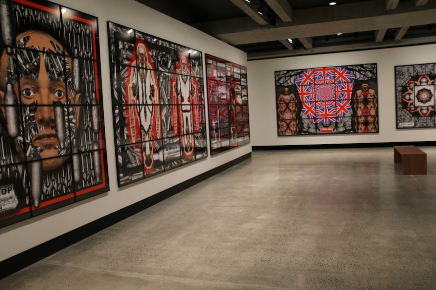 Gilbert and George works on display at MONA