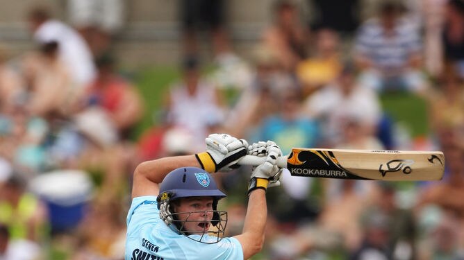 In the driver's seat: Steven Smith hit an unbeaten 75 to guide the Blues to victory. (file photo)