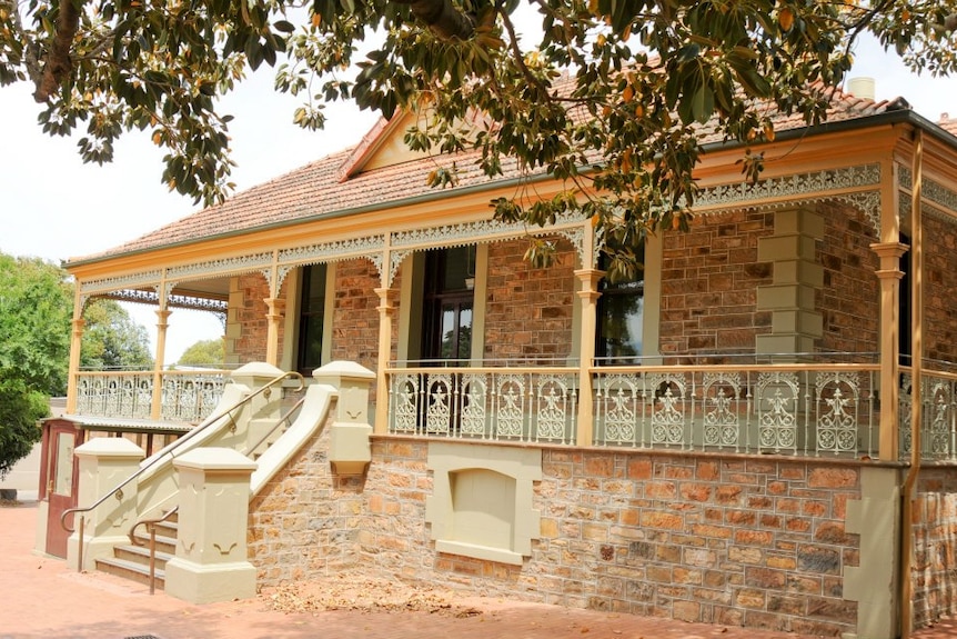 An old stone building.