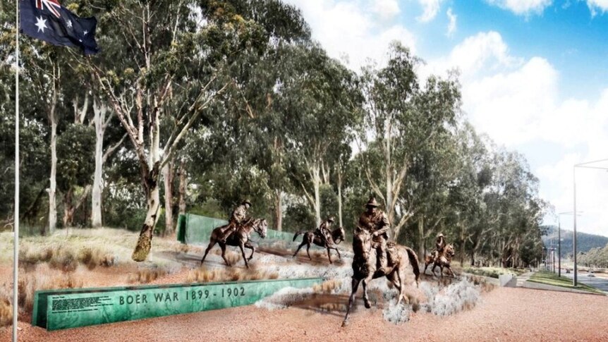 Artist's impression of the proposed Boer War memorial on Anzac Parade.