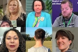 An image combining photos of eight different people that were part of the disability royal commission