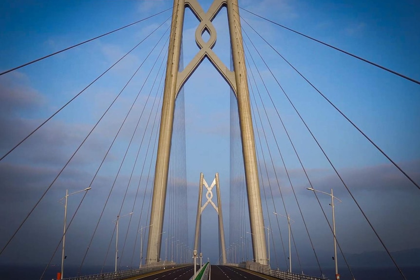 The upper structures of the Hong Kong-Zhuhai-Macao bridge