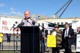 Alan Jones at anti-wind farm protest in Canberra.
