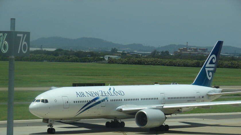 Air New Zealand jet on runway