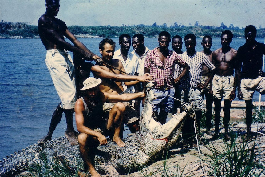 Mick Pitman and his mentor, German Jack, and other croc hunters