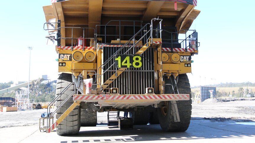 A Glencore truck pictured at a mine in the Hunter region.