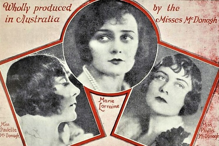 Newspaper advert for Australian film The Far Paradise, with images of Australian actors.