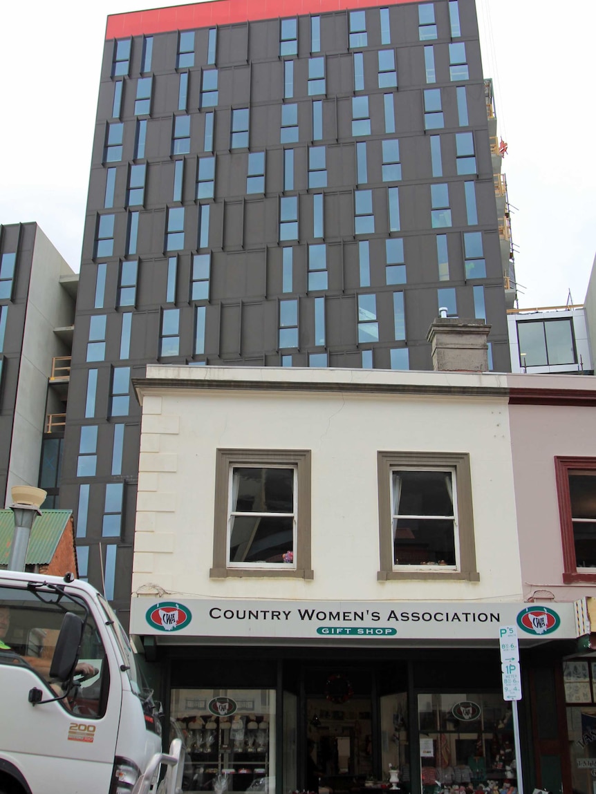 University accommodation behind the CWA shop