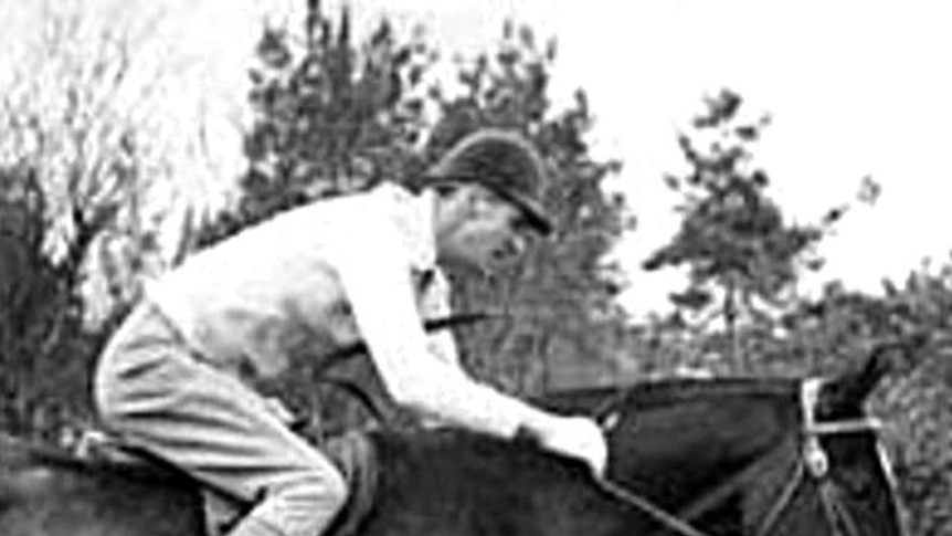 Bill Roycroft riding Our Solo in the 1960s