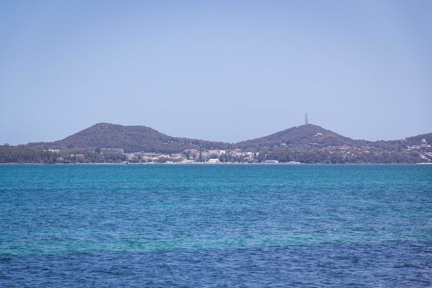 The view across Port Stephens to Nelson Bay.