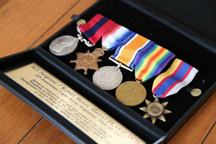 Harry Peard's medals.