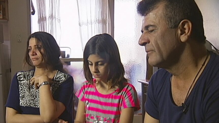 Iraqi refugees Brim, Rawshi and Juliana