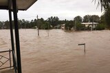Floodwaters inundate houses in Ingham in north Queensland.