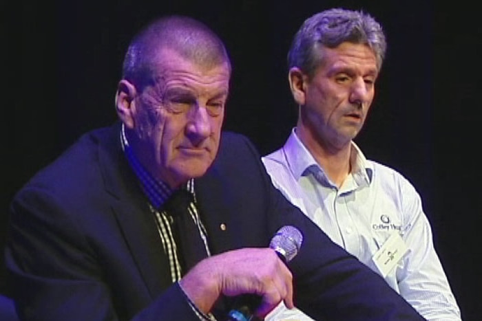 Ex Victorian premier Jeff Kennett at a farmer suicide function