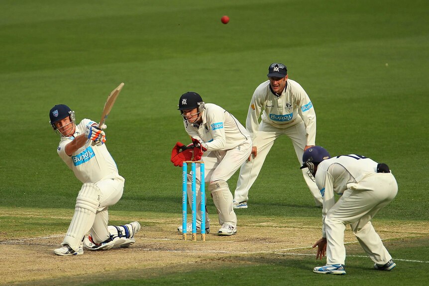 Brad Haddin puts one away for the Blues