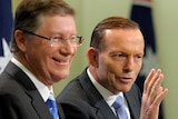 Tony Abbott and Denis Napthine announce the joint police taskforce.
