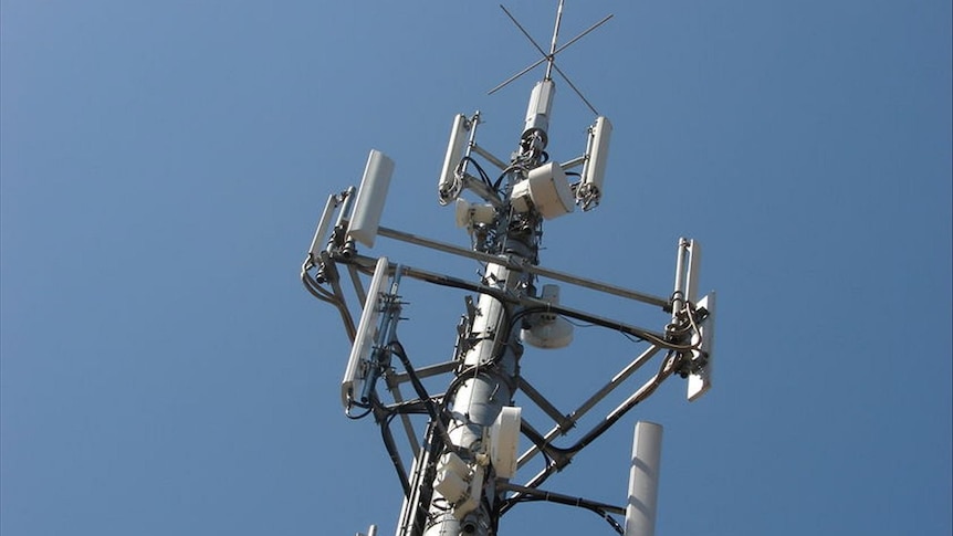 the top of a mobile phone tower