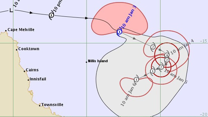 Tropical Cyclone Penny forecast track map issued at 11:40am AEST on Thursday January 3, 2019