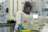 A CSIRO scientist works in the high containment laboratory at the Australian Animal Health Laboratory, studying highly infectious and deadly diseases.