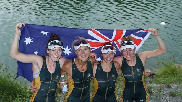 Australia's lightweight quad scull crew win silver at World Championships