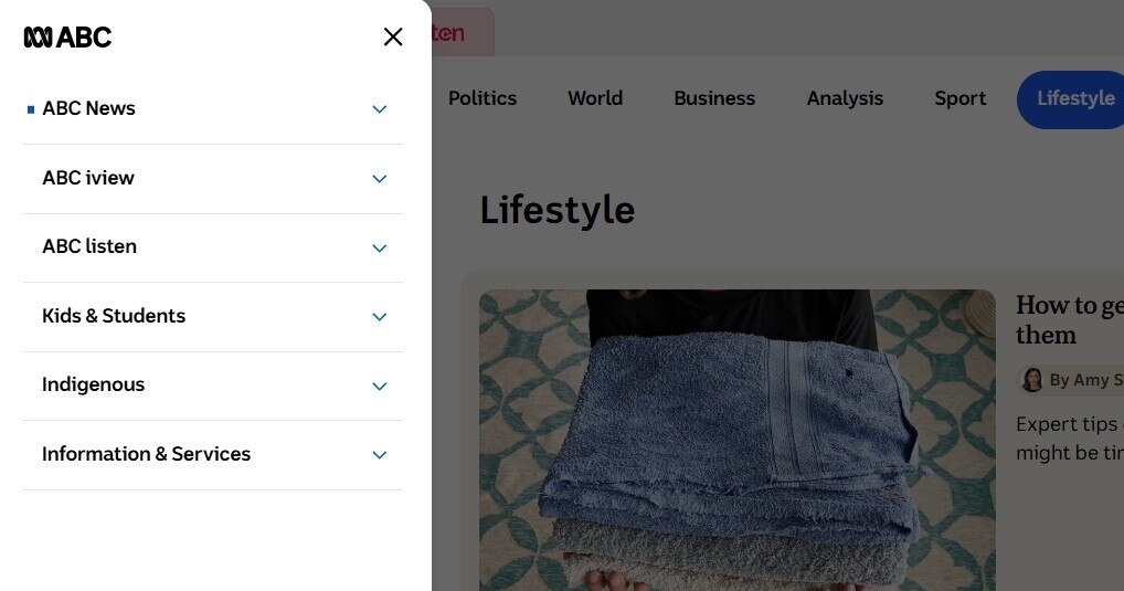 Delivering intuitive, consistent web navigation patterns for the ABC - ABC