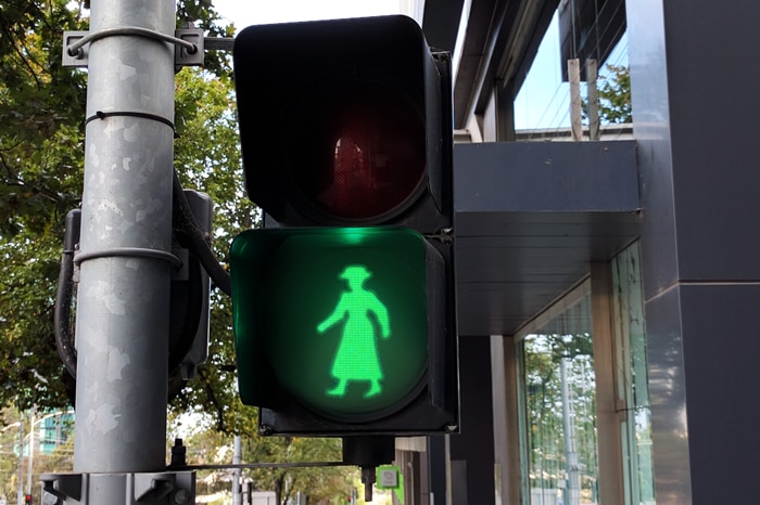 Mary Rogers green crossing light