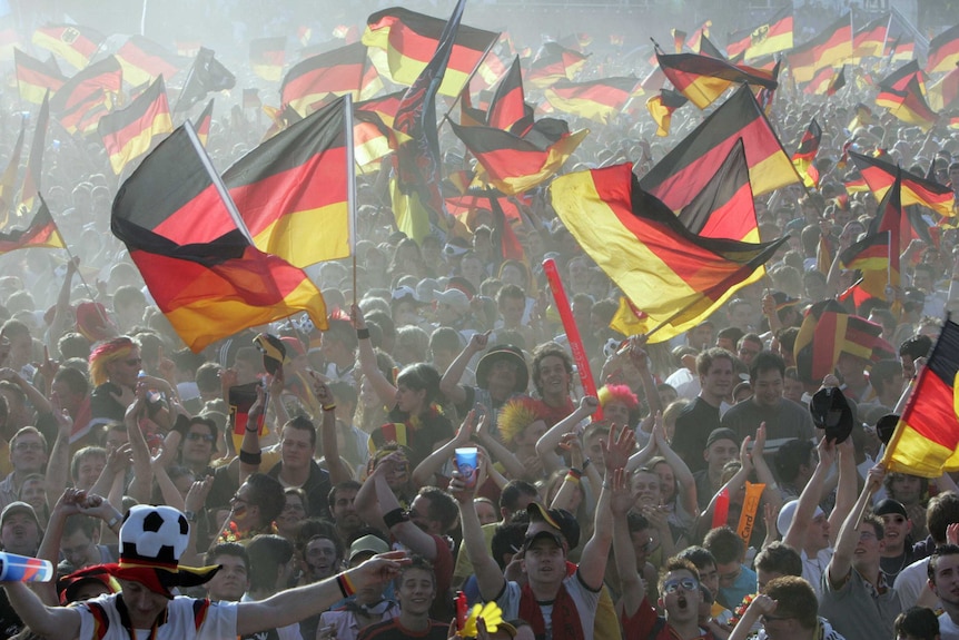 Berlin German football supporters