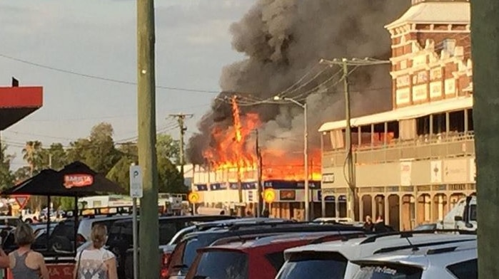 Roma Royal Hotel on fire