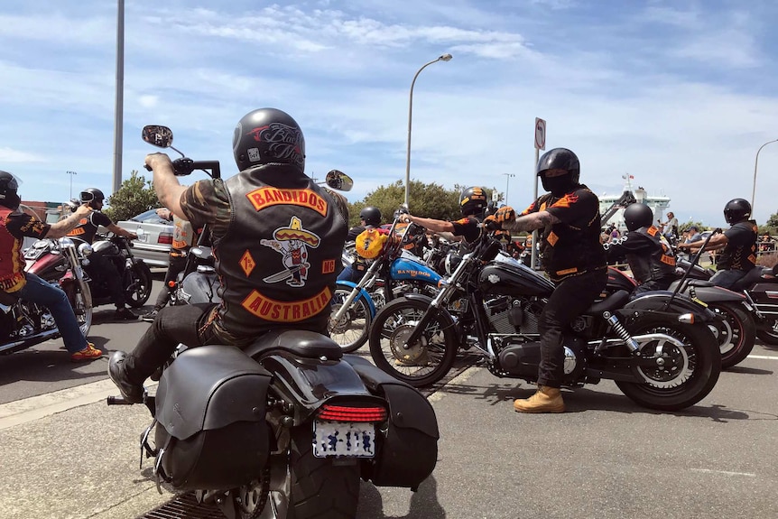 Bandidos bikies in Burnie, Tasmania