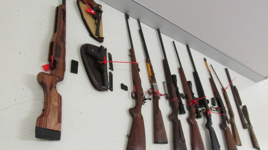 firearms seized from house at Fisher