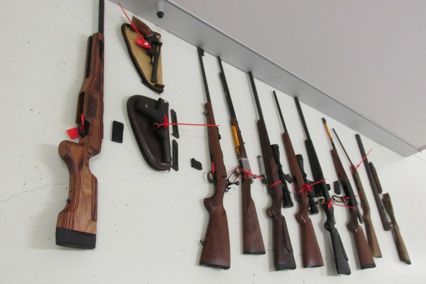 firearms seized from house at Fisher
