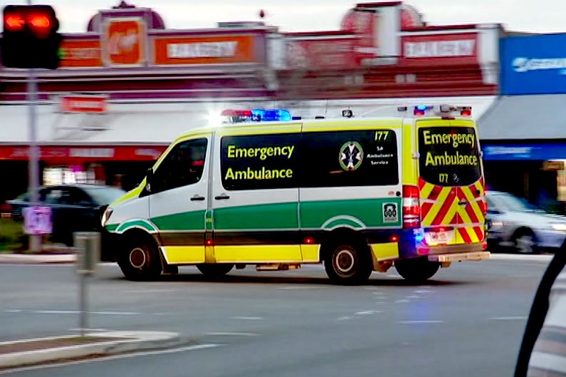 An ambulance in Glenelg in Adelaide.
