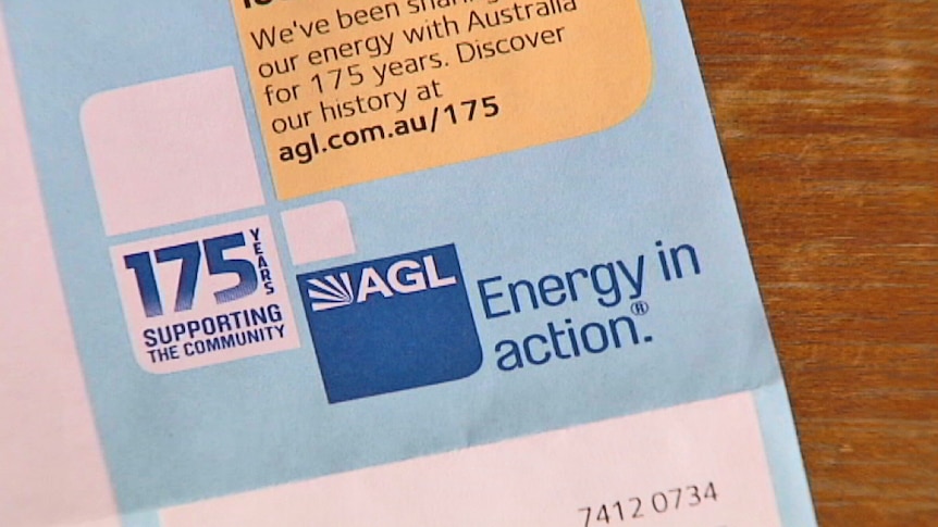 AGL electricity bill sitting on a table